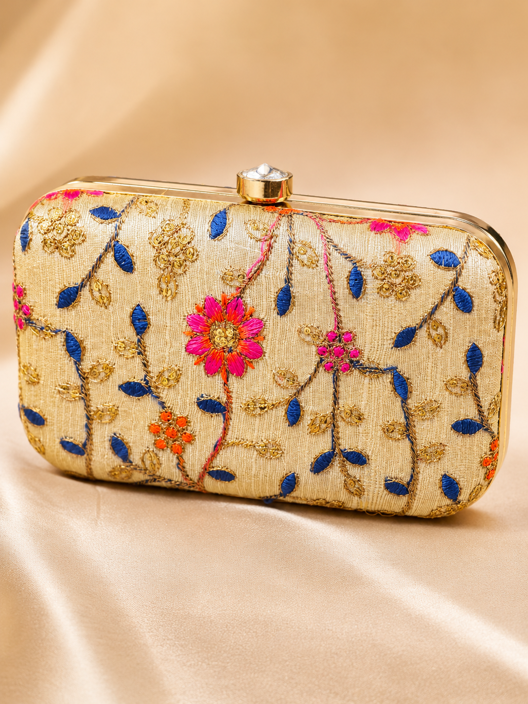 Embroidered Clutches Off White