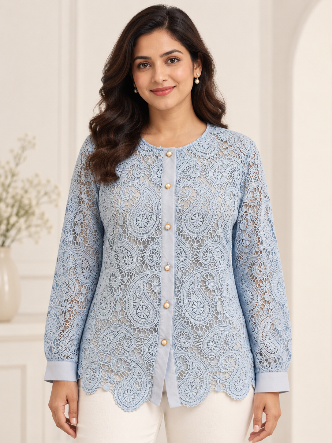 blue Colored Trending Top