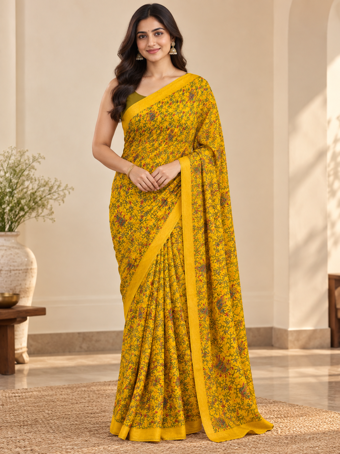 fabric georgette bandhni print