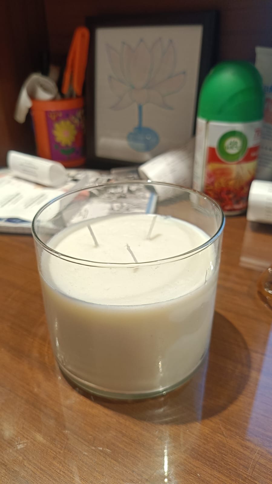 Premium Transparent Glass Jar Scented Candle – 3 Wick Luxury Candle